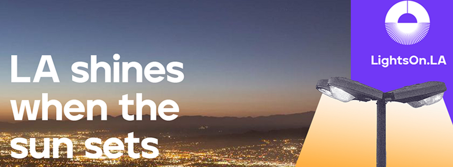 An image of Los Angeles shines when the sun sets